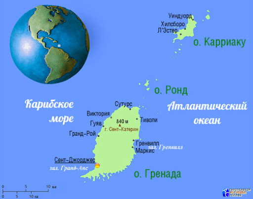 Карта Гренада